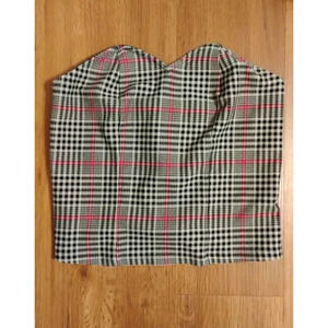 Torrid Plaid Sleeveless Top | Womens Size 00 | Pre-Owned | Zip-Up Crop Blouse